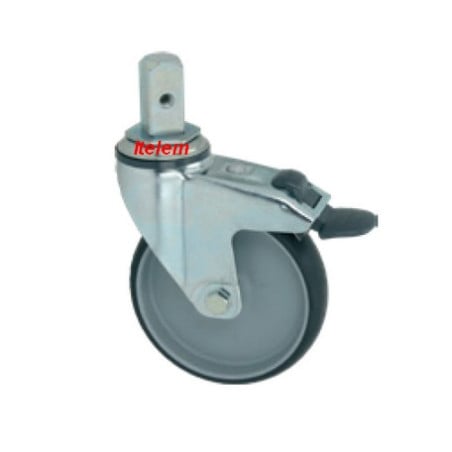 Roulette pivotante à goujon avec frein chariot porte plats chariot de service 146803