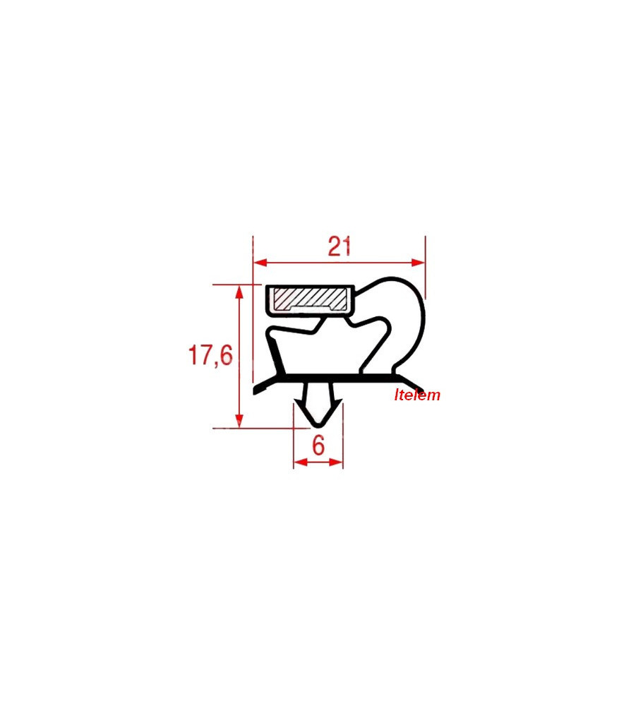 Joint de porte armoire réfrigérée Williams Réfrigération GASKET110