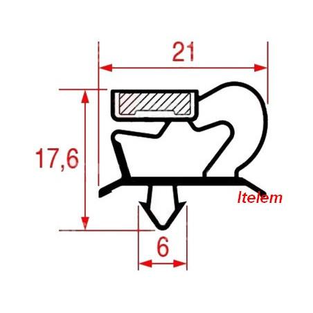 Joint de porte armoire réfrigérée Williams Réfrigération GASKET110