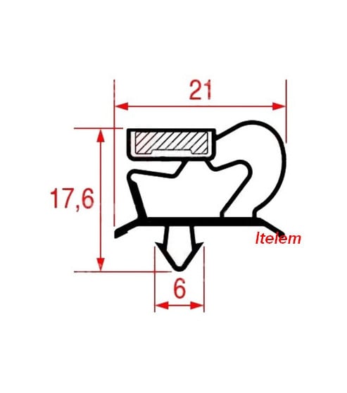 Joint de porte armoire réfrigérée Williams Réfrigération GASKET110