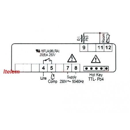 Contrôleur thermostat chambre froide XR20CX-5N0C1 Dixell 230V LGCCBXB500