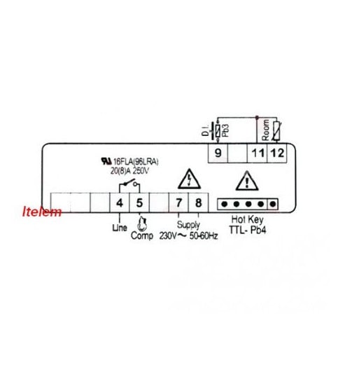 Contrôleur thermostat chambre froide XR20CX-5N0C1 Dixell 230V LGCCBXB500