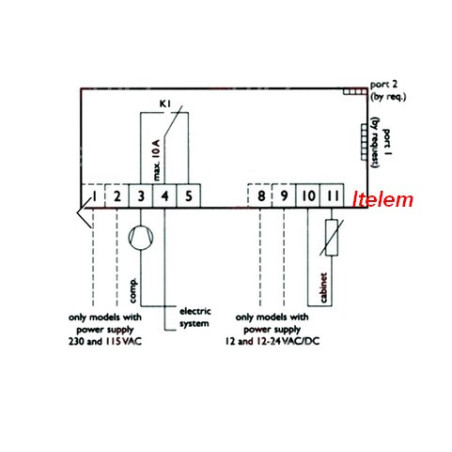 Thermostat régulateur armoire réfrigérée EVCO EVK211N3 12-24Vac EVK211N3VXBS
