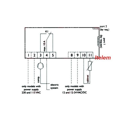 Thermostat régulateur armoire réfrigérée EVCO EVK211N7 230V 32V6920