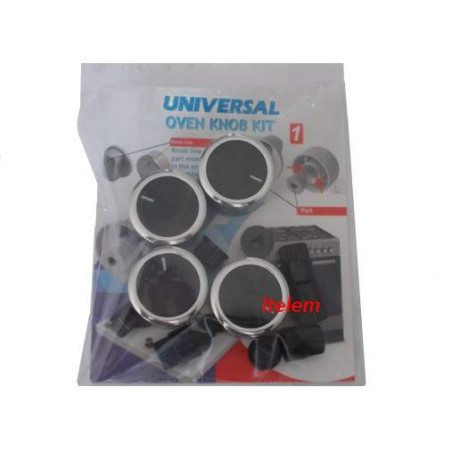 Manettes universelles noires table de cuisson