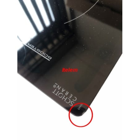 Dessus verre vitrocéramique table à induction Brandt AS0019665
