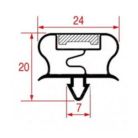 Joint de porte armoire réfrigérée Linea 4 Mercatus 41801027