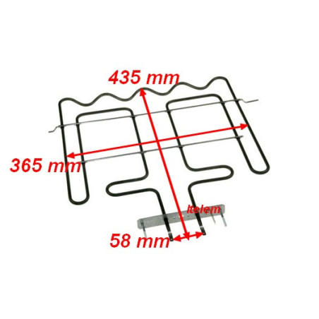 Résistance de voûte four Bauknecht 481010568824