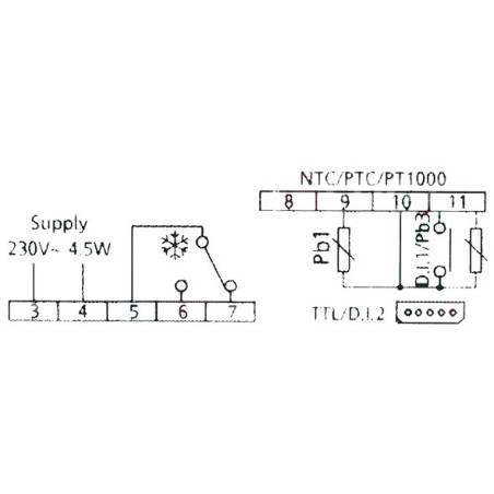 Schéma thermostat Eliwell IDPLUS902