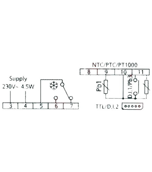 Schéma thermostat Eliwell IDPLUS902