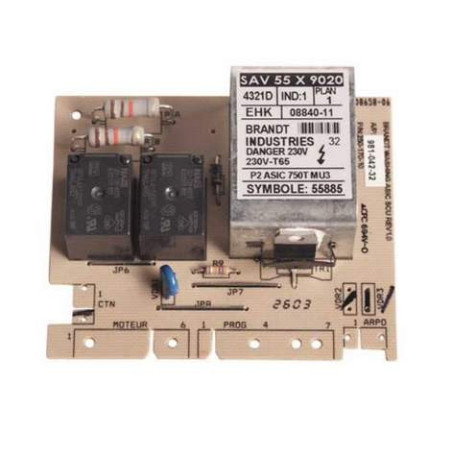 Carte electronique puissance lave linge Brandt Vedette 55X9020