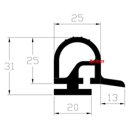 Joint porte chambre froide MTH 11PLR001