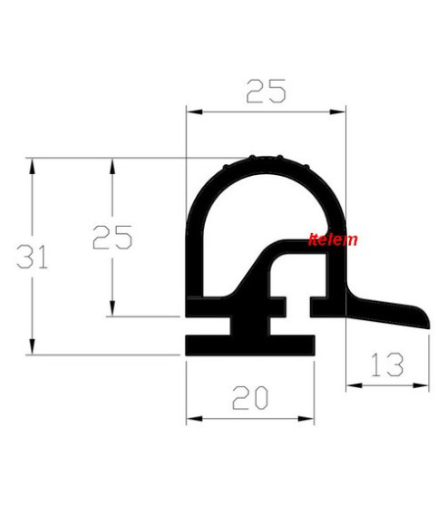 Joint porte chambre froide MTH 11PLR001