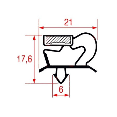 Joint porte table réfrigérée Polaris 530 x 415 mm