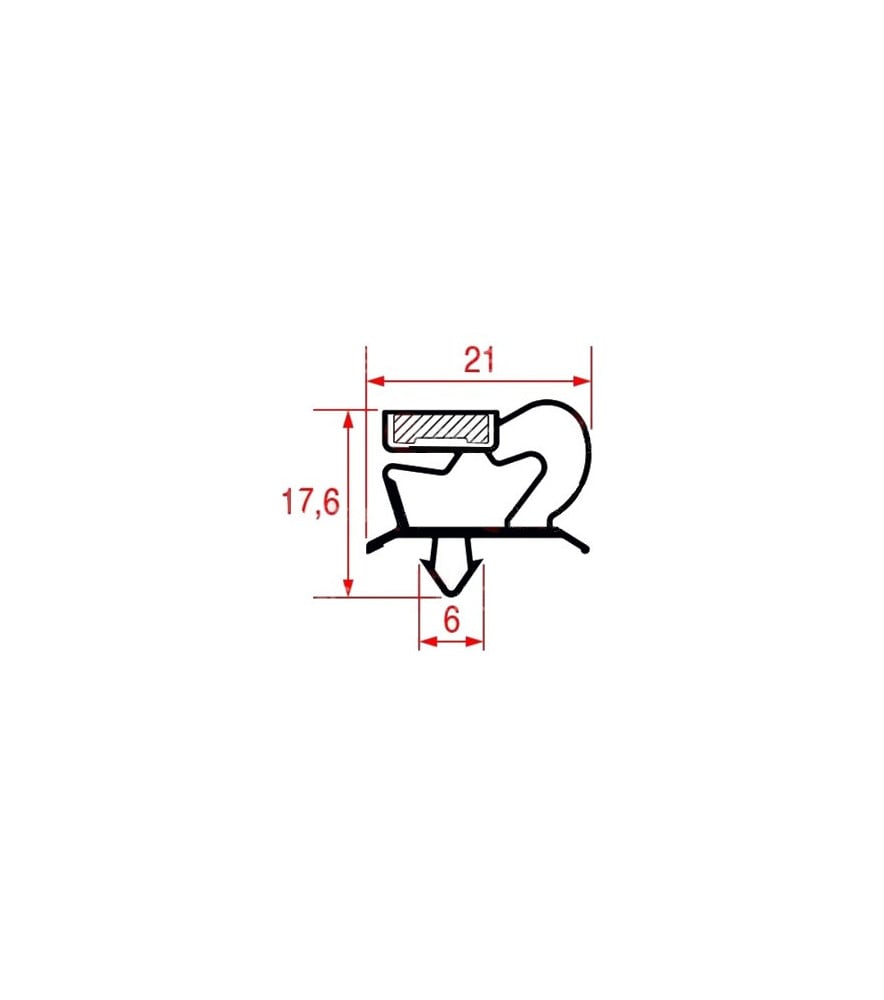 Joint de porte comptoir réfrigéré Polaris 580 x 410 mm
