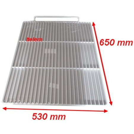 Grille plastifiée à rebord butée 650 x 530 mm armoire réfrigérée Angelo Po 36A0710