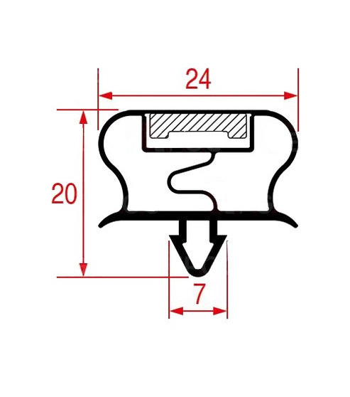 Joint de porte 645 x 435 mm comptoir réfrigéré Williams