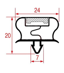 Joint de porte 650 x 430 mm tour réfrigéré Williams