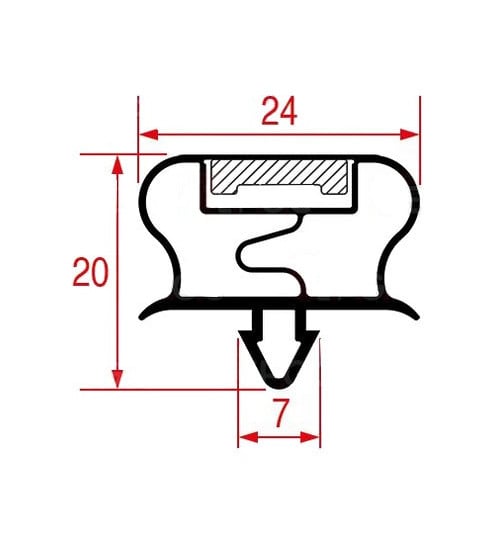 Joint de porte 656 x 522 mm tour réfrigéré Foster