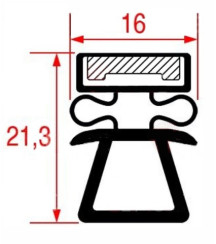 Joint de porte 380 x 225 mm table réfrigérée Franke