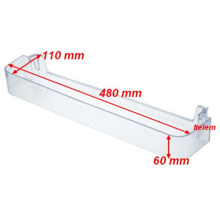 Balconnet de porte réfrigérateur Bauknecht 480132102006