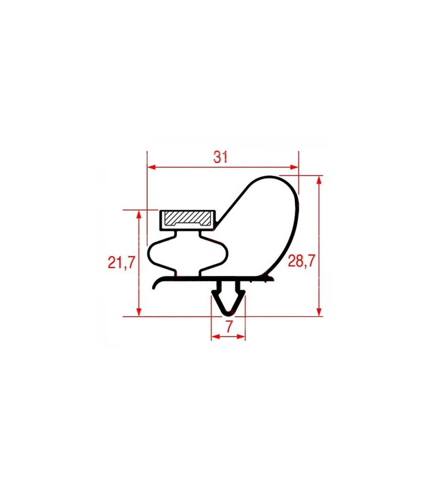 Joint de porte 720 x 450 mm tour réfrigéré Ime-Turbo