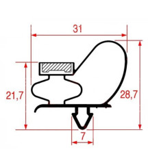 Joint de porte 730 x 580 mm table réfrigérée Ime-Turbo