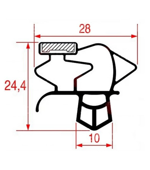 Joint de porte armoire réfrigérée LTH 1531021