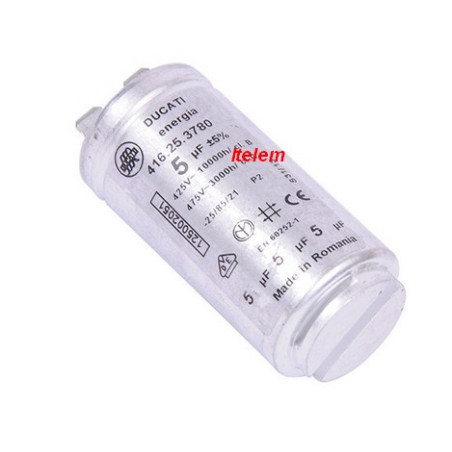 Condensateur démarrage moteur 5 µF sèche-linge Zanussi 1250020516