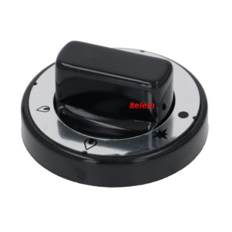 Manette noire PEL22/23 robinet à gaz Tecnoinox avec allumage