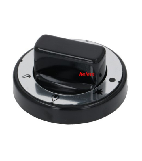 Manette noire PEL22/23 robinet à gaz Tecnoinox avec allumage