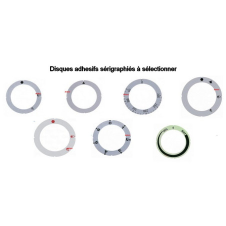 Disque sérigraphié manette universelle cuiseur crêpière salamandre