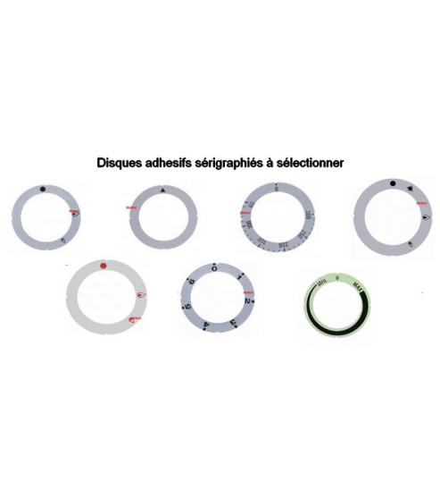 Disque sérigraphié manette universelle cuiseur crêpière salamandre