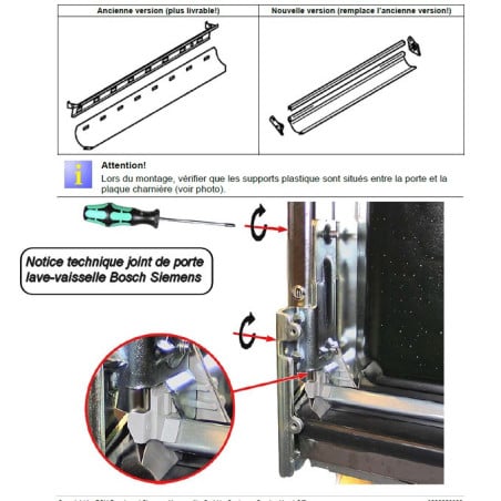 Joint bas porte lave-vaisselle Bosch Siemens Viva Gaggenau 00298534