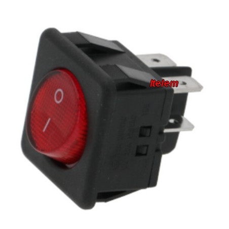 Interrupteur bipolaire rouge lave-vaisselle