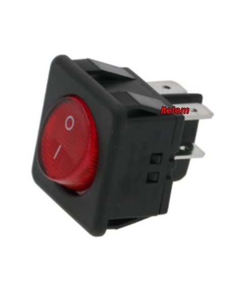 Interrupteur bipolaire rouge lave-vaisselle