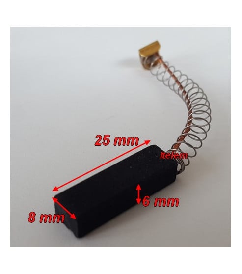 Charbons moteur aspirateur 25 x 8 x 6 mm