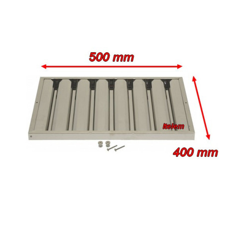 Filtre à lamelles hotte 500x400x25 mm Alpeninox