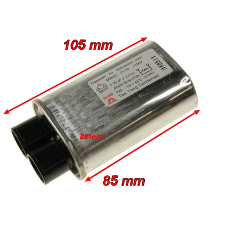 Condensateur haute tension 1,1μF four micro-ondes tension : 2100 V