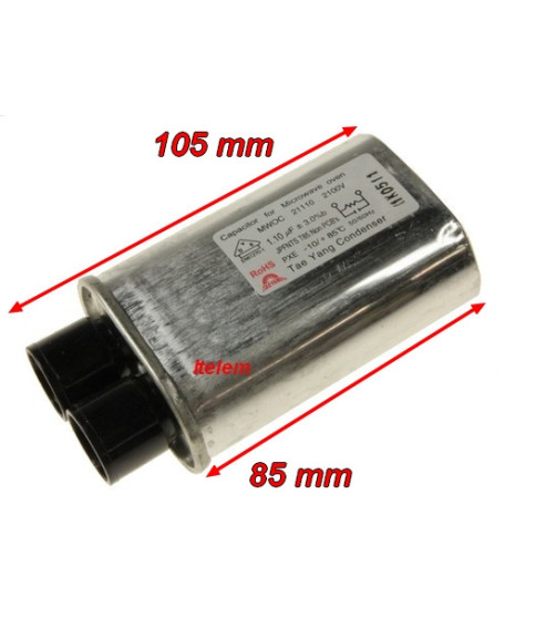 Condensateur haute tension 1,1μF four micro-ondes tension : 2100 V