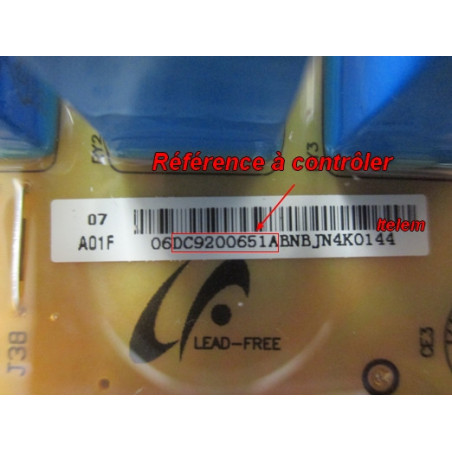 Module électronique de puissance lave-linge Samsung DC92-00651A