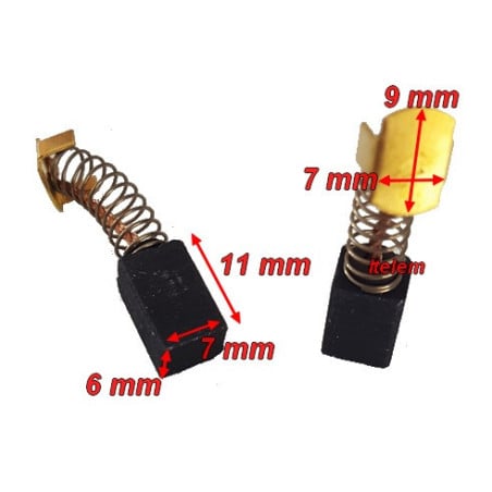 Charbons moteur 6x7x11 mm