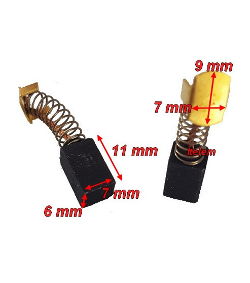 Charbons moteur 6x7x11 mm