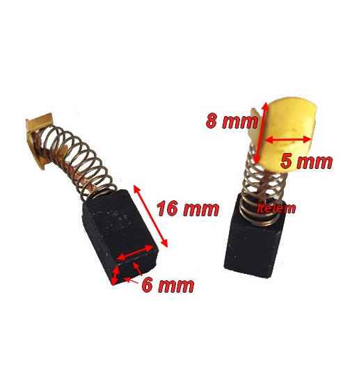 Charbons moteur 6x6x16 mm 806PE19