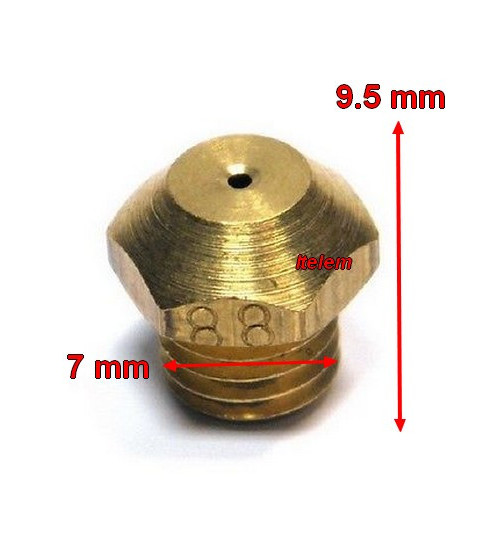 Injecteur gaz butane calibre 88 cuisinière Beko 231100001