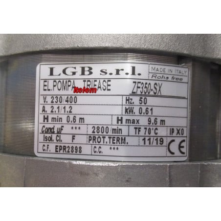 Pompe de cyclage LGB ZF350SX lave-vaisselle