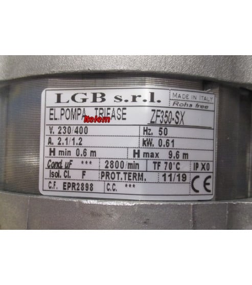 Pompe de cyclage LGB ZF350SX lave-vaisselle
