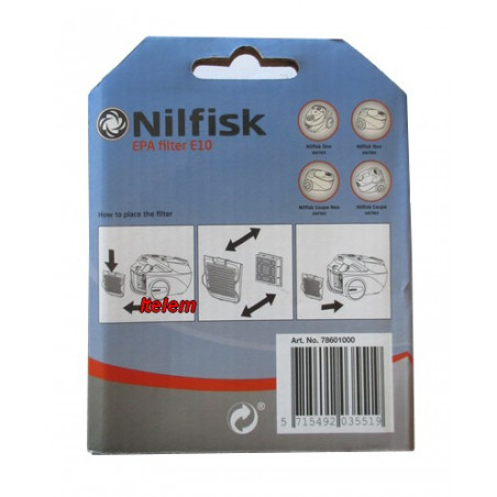 Filtre Hepa aspirateur Nilfisk 78601000