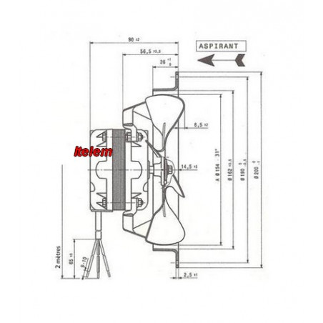 Ventilateur Elco NA513C2M15431 12031462