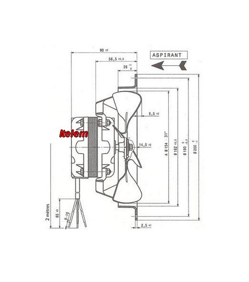 Ventilateur Elco NA513C2M15431 12031462